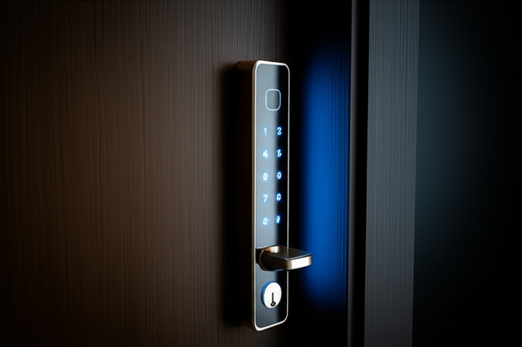 قفل ذكي حديث يجمع بين بصمة ورقم سري وواي فاي